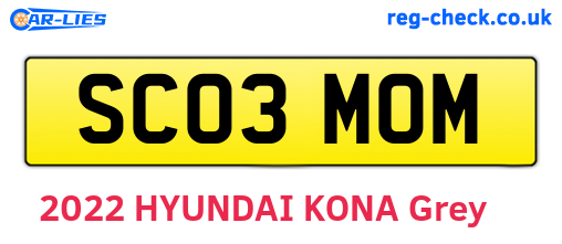 SC03MOM are the vehicle registration plates.