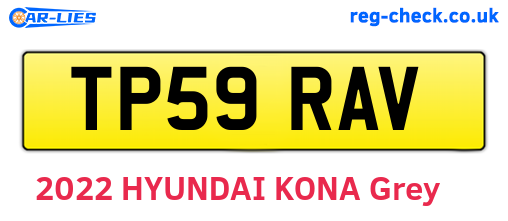TP59RAV are the vehicle registration plates.