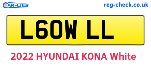 L60WLL are the vehicle registration plates.