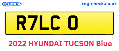 R7LCO are the vehicle registration plates.