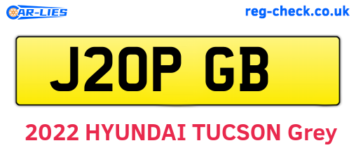 J20PGB are the vehicle registration plates.