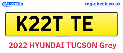 K22TTE are the vehicle registration plates.