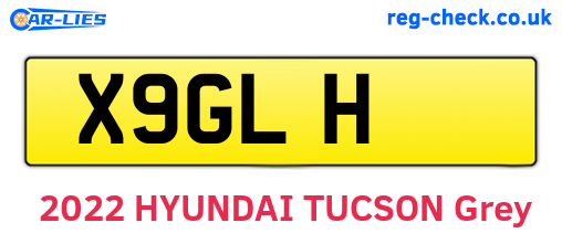 X9GLH are the vehicle registration plates.