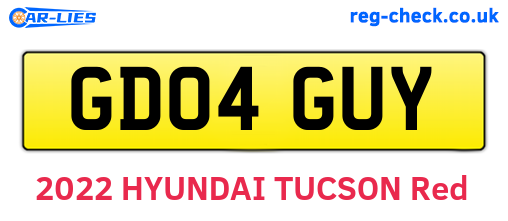 GD04GUY are the vehicle registration plates.