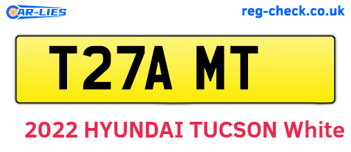 T27AMT are the vehicle registration plates.