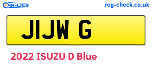 J1JWG are the vehicle registration plates.