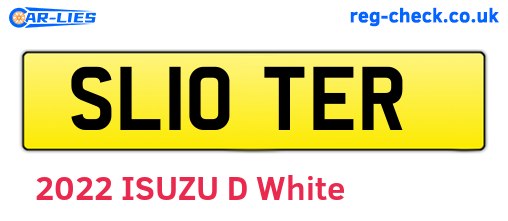 SL10TER are the vehicle registration plates.