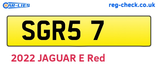 SGR57 are the vehicle registration plates.