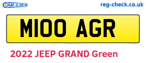 M100AGR are the vehicle registration plates.