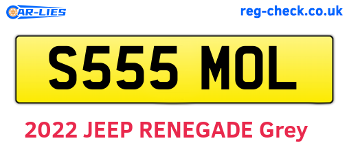 S555MOL are the vehicle registration plates.