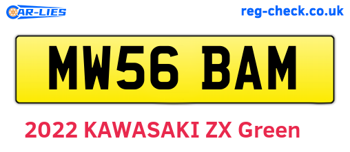 MW56BAM are the vehicle registration plates.