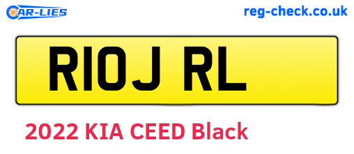 R10JRL are the vehicle registration plates.