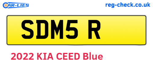 SDM5R are the vehicle registration plates.