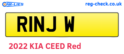 R1NJW are the vehicle registration plates.