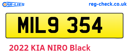 MIL9354 are the vehicle registration plates.