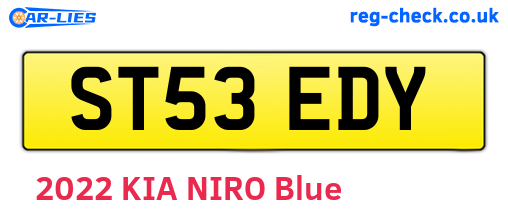 ST53EDY are the vehicle registration plates.
