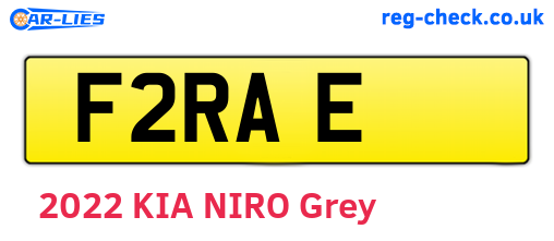 F2RAE are the vehicle registration plates.