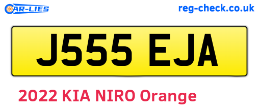J555EJA are the vehicle registration plates.
