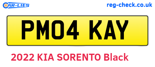 PM04KAY are the vehicle registration plates.