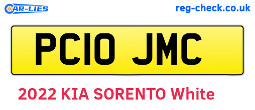PC10JMC are the vehicle registration plates.