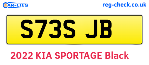 S73SJB are the vehicle registration plates.