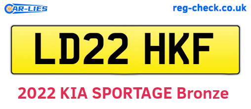 LD22HKF are the vehicle registration plates.
