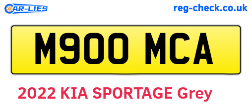 M900MCA are the vehicle registration plates.