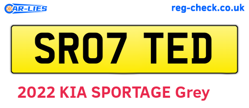 SR07TED are the vehicle registration plates.