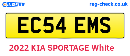 EC54EMS are the vehicle registration plates.