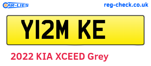 Y12MKE are the vehicle registration plates.
