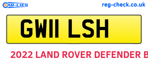 GW11LSH are the vehicle registration plates.