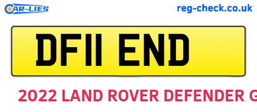 DF11END are the vehicle registration plates.