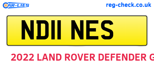 ND11NES are the vehicle registration plates.