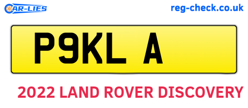 P9KLA are the vehicle registration plates.