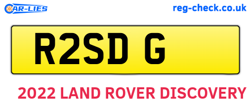 R2SDG are the vehicle registration plates.