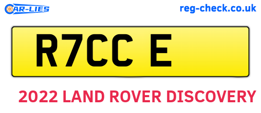 R7CCE are the vehicle registration plates.