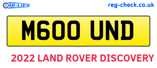 M600UND are the vehicle registration plates.