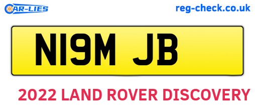 N19MJB are the vehicle registration plates.