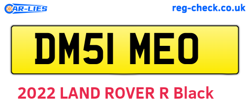 DM51MEO are the vehicle registration plates.