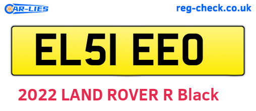 EL51EEO are the vehicle registration plates.