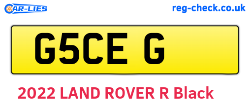 G5CEG are the vehicle registration plates.