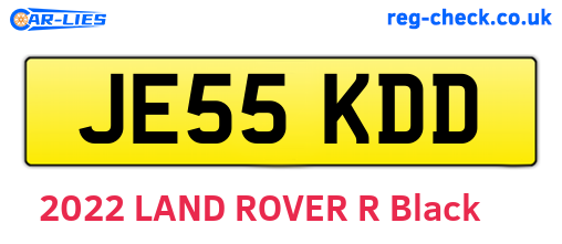 JE55KDD are the vehicle registration plates.