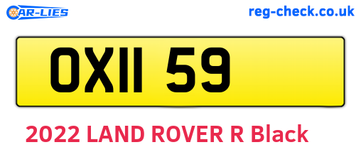OXI159 are the vehicle registration plates.