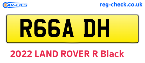 R66ADH are the vehicle registration plates.
