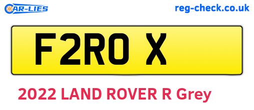 F2ROX are the vehicle registration plates.