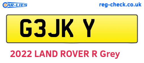 G3JKY are the vehicle registration plates.