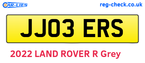 JJ03ERS are the vehicle registration plates.