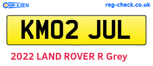KM02JUL are the vehicle registration plates.