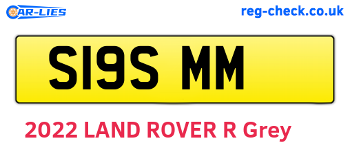 S19SMM are the vehicle registration plates.