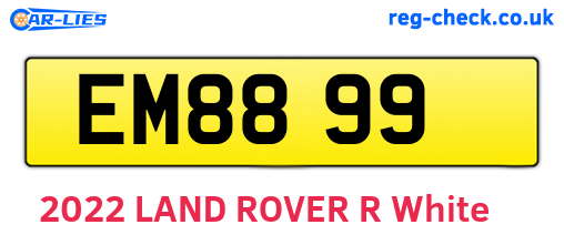 EM8899 are the vehicle registration plates.
